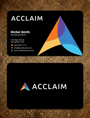 Business Card Design by Md. Abuhanifa for Acclaim | Design: #36725905
