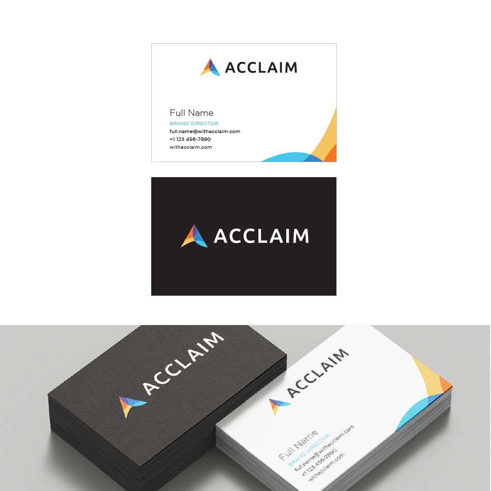 Business Card Design by biaggong for Acclaim | Design #36725331