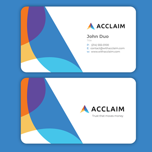 Visitenkarten-Design von nathanaelpeter für Acclaim | Design: #36735934