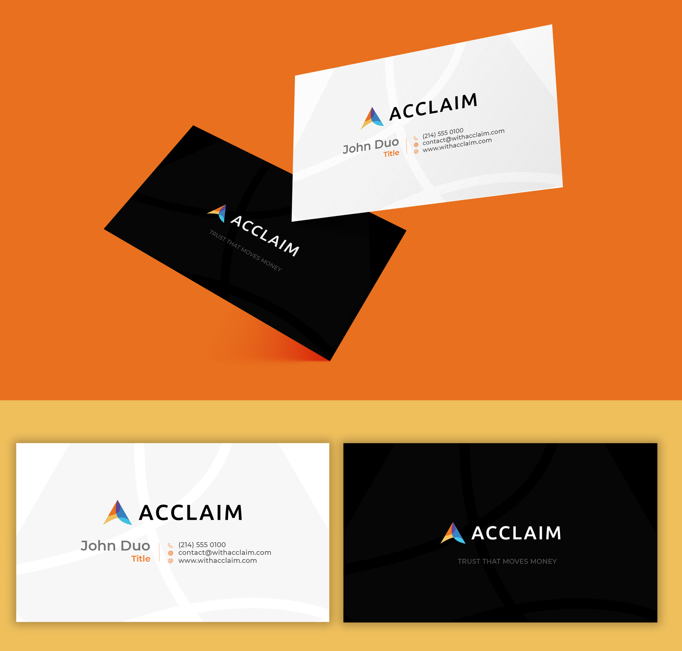 Visitenkarten-Design von nathanaelpeter für Acclaim | Design #36736090