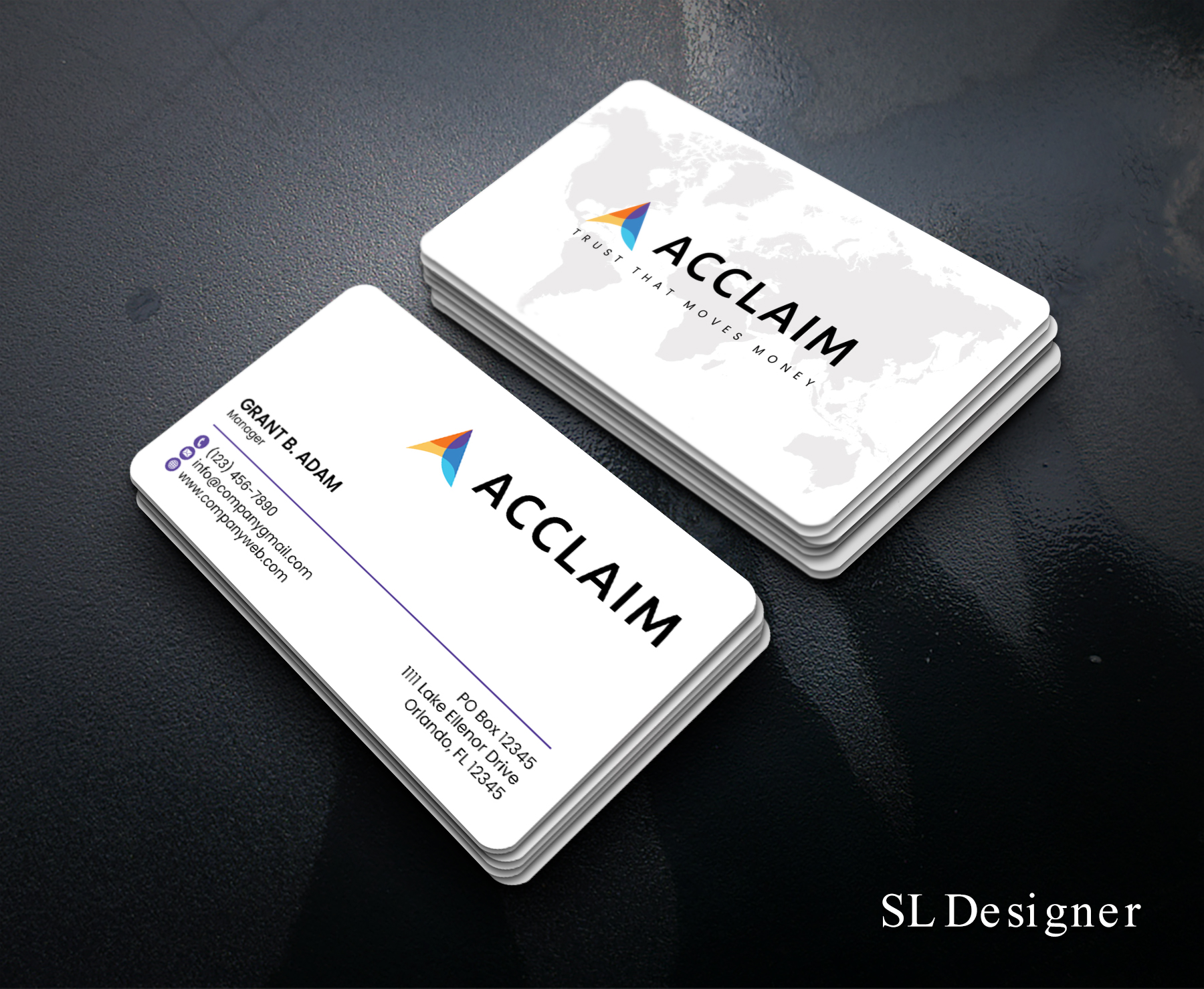 Visitenkarten-Design von SL Designer für Acclaim | Design #36734670
