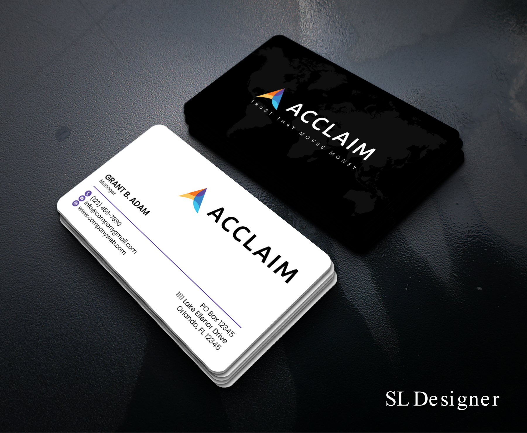 Diseño de Tarjeta de Presentación por SL Designer para Acclaim | Diseño #36760948