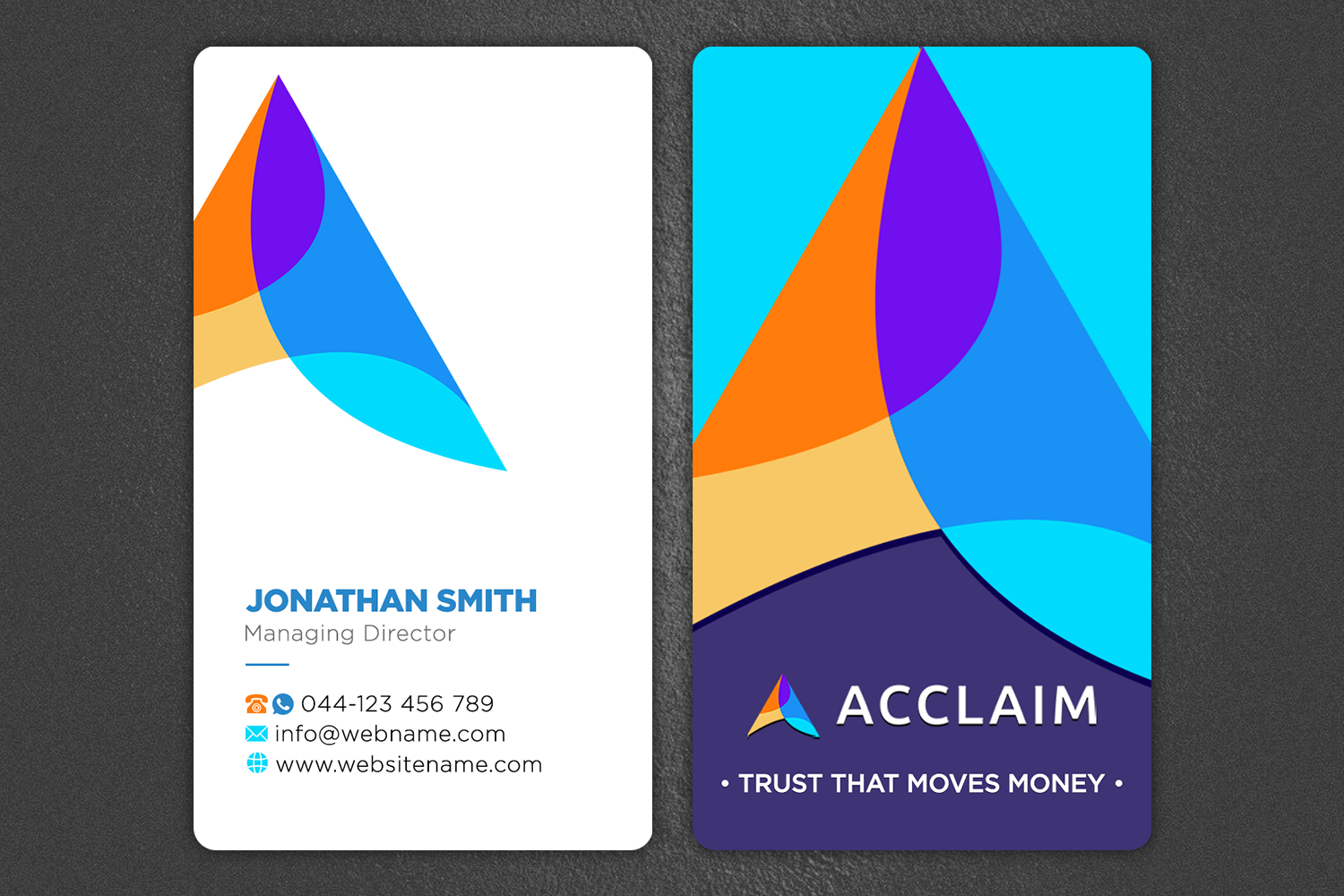 Design de Carte de Visite par rainbowmagic2017 pour Acclaim | Design #36726994