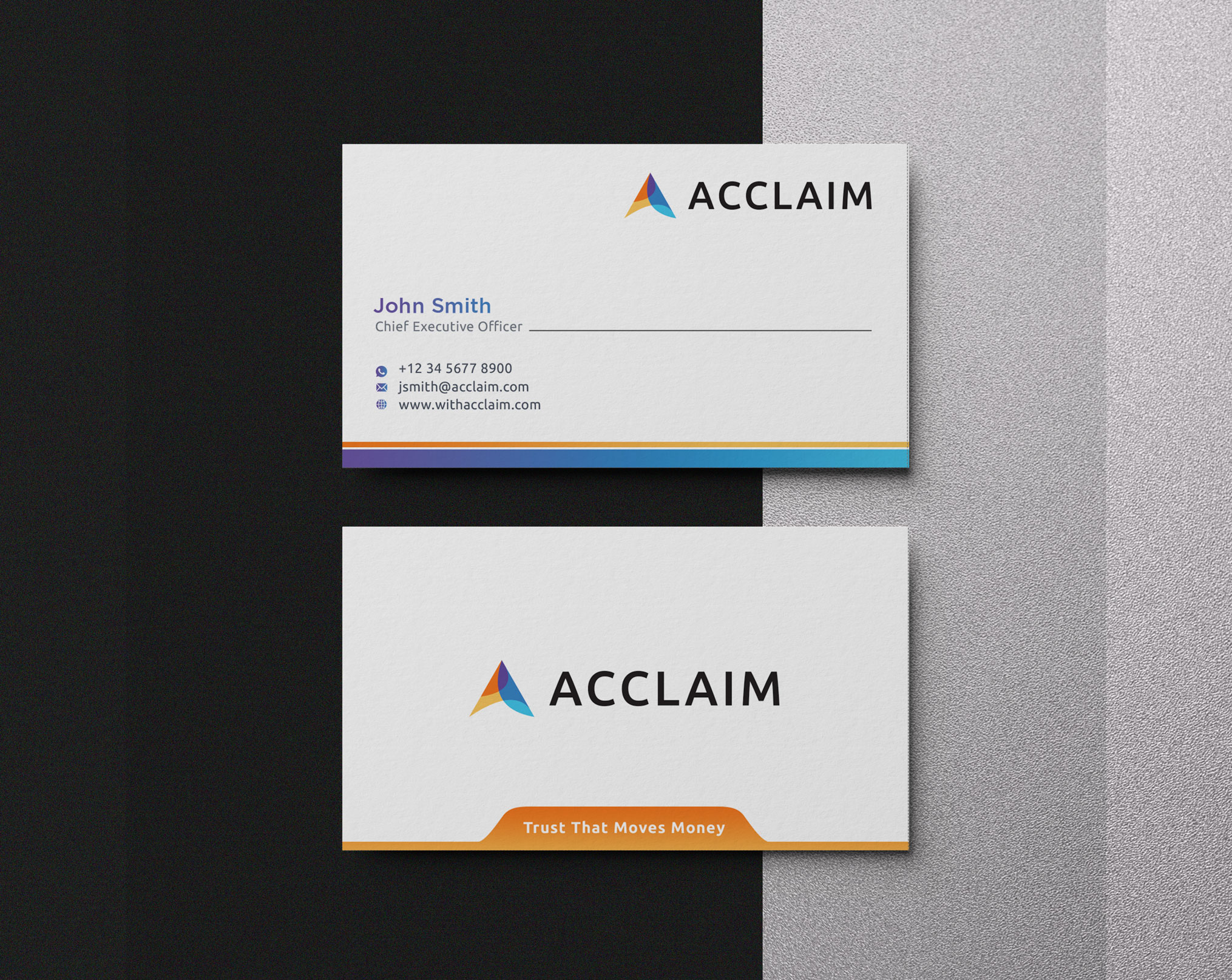 Design de Carte de Visite par creativziner pour Acclaim | Design #36734157