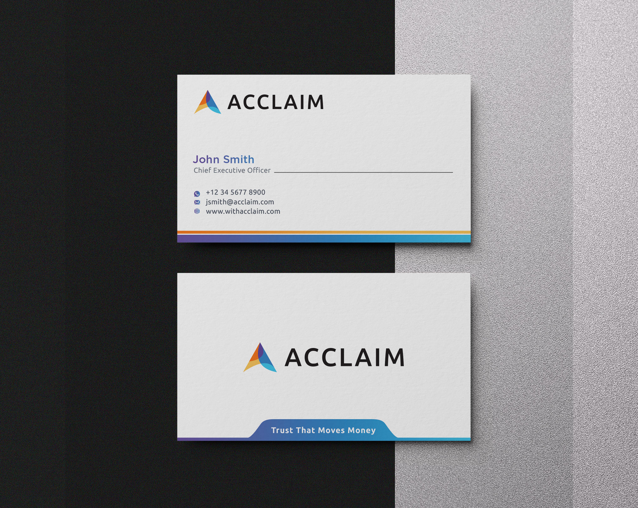 Design de Carte de Visite par creativziner pour Acclaim | Design #36734161