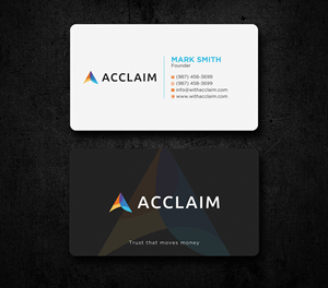 Design de Carte de Visite par Uttom 2 pour Acclaim | Design : #36726703
