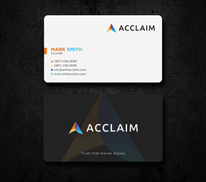 Design de Carte de Visite par Uttom 2 pour Acclaim | Design : #36726711