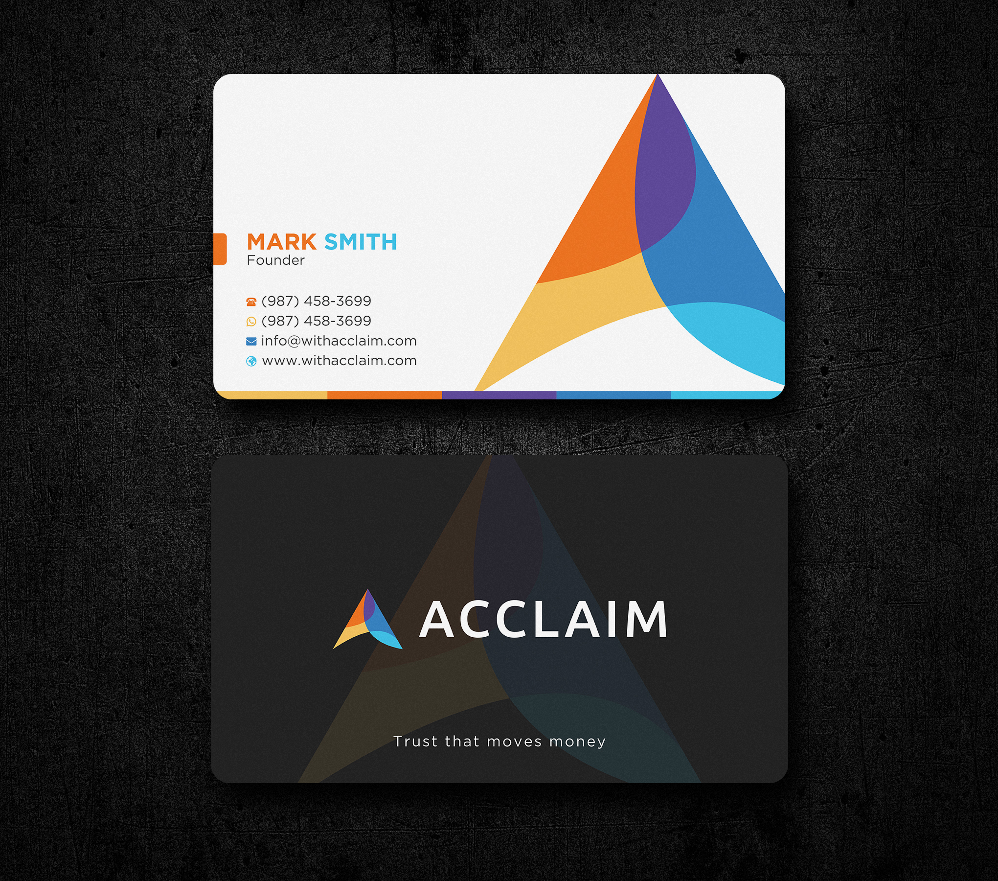 Business Card Design by Uttom 2 for Acclaim | Design #36727895