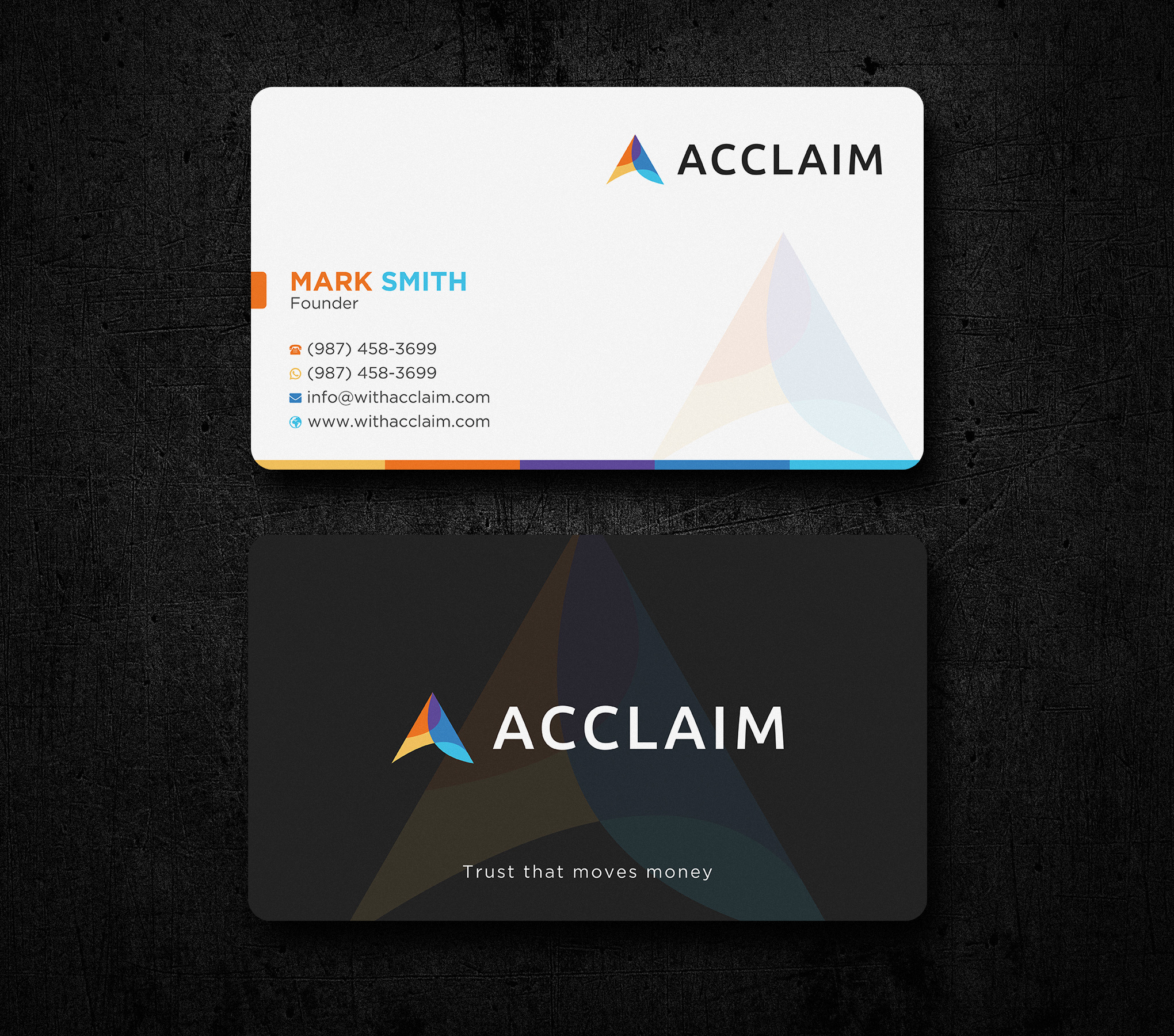 Business Card Design by Uttom 2 for Acclaim | Design #36727909