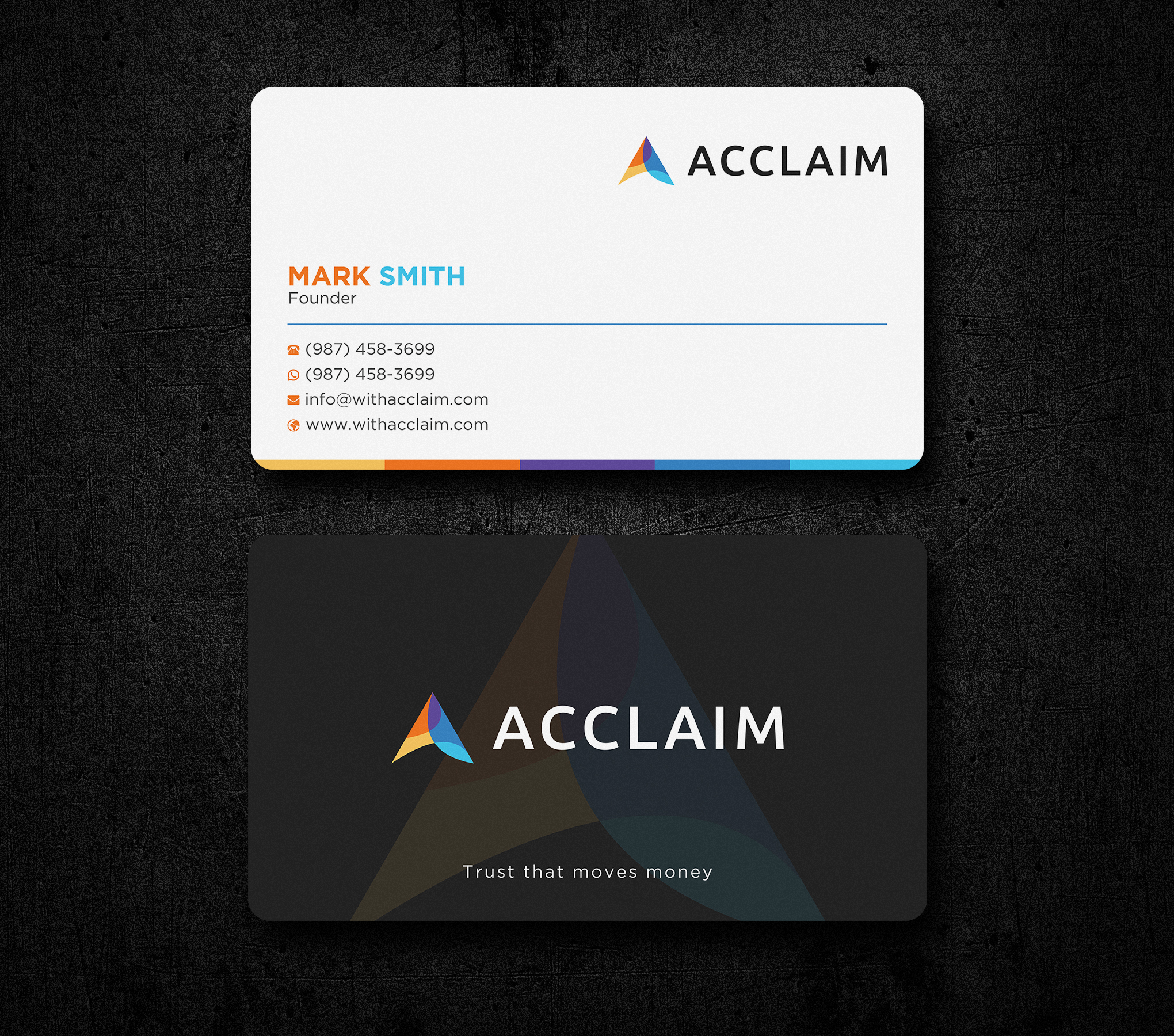 Business Card Design by Uttom 2 for Acclaim | Design #36727911