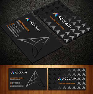 Design de Carte de Visite par Imagine design000 pour Acclaim | Design : #36726896