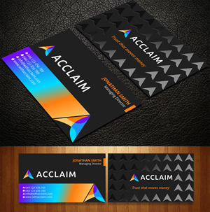 Design de Carte de Visite par Imagine design000 pour Acclaim | Design : #36726897