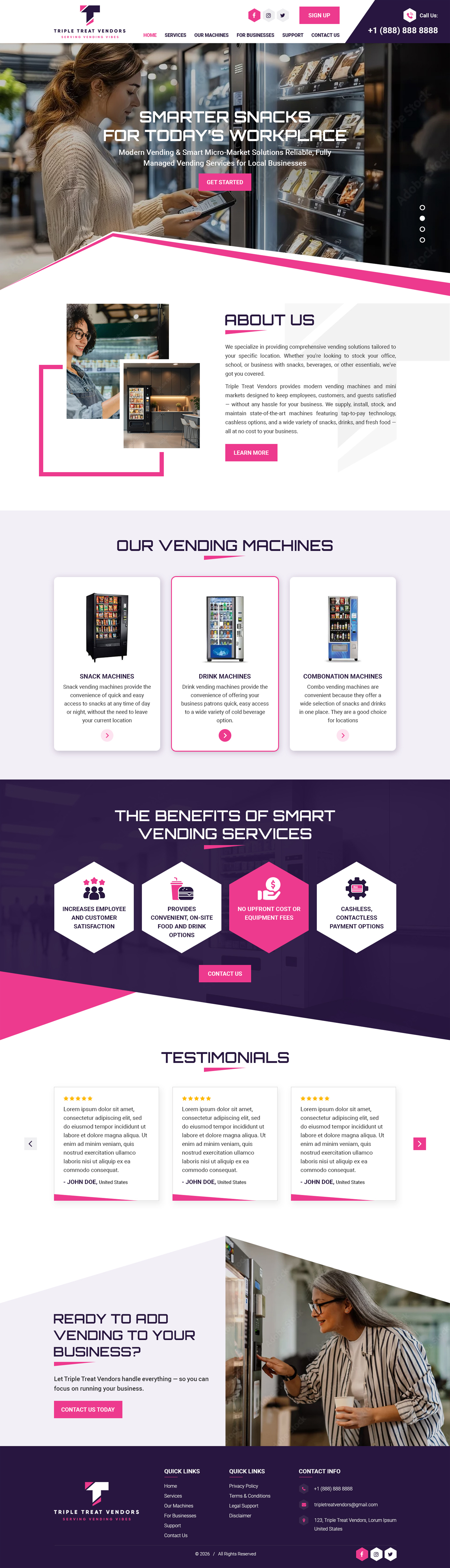 Web-Design von Dreams Designs für Triple Treat Vendors LLC | Design #36733608