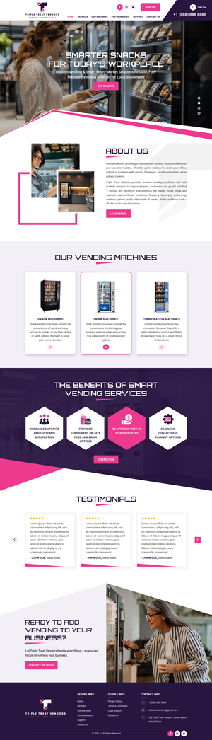 Web-Design von Dreams Designs für Triple Treat Vendors LLC | Design: #36733608