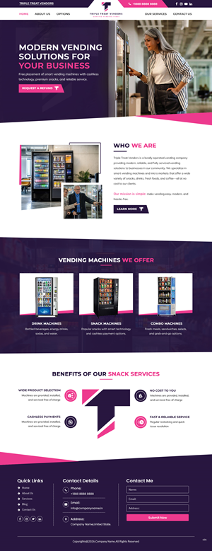 Web-Design von pb für Triple Treat Vendors LLC | Design: #36733580