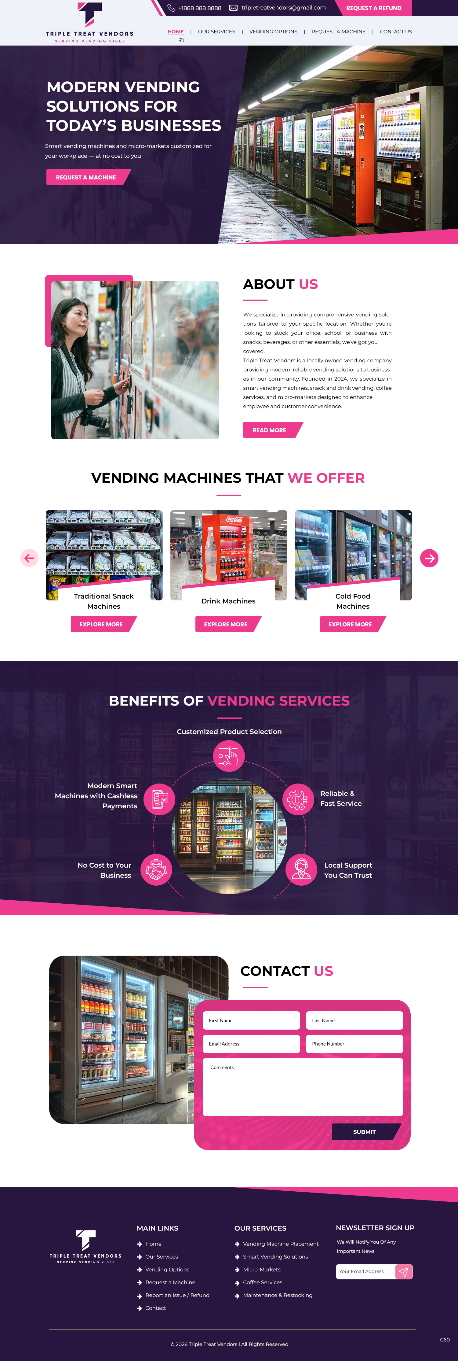 Web-Design von pb für Triple Treat Vendors LLC | Design #36733581