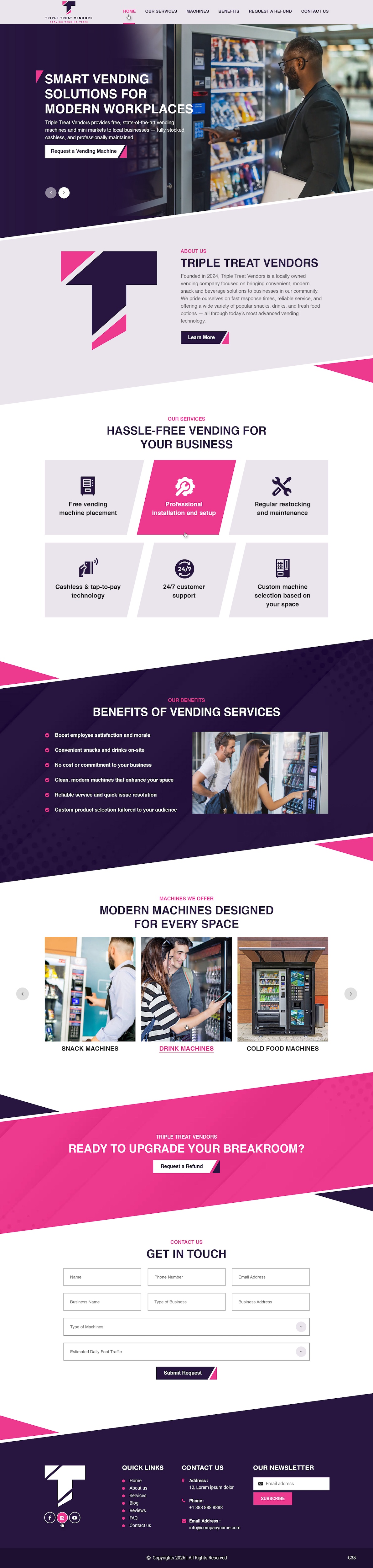 Web-Design von pb für Triple Treat Vendors LLC | Design #36733582