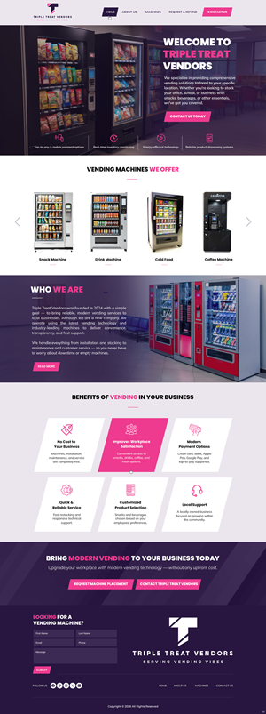 Web-Design von pb für Triple Treat Vendors LLC | Design #36733583