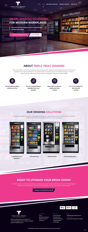 Web-Design von pb für Triple Treat Vendors LLC | Design: #36733584