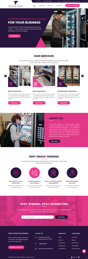 Web-Design von pb für Triple Treat Vendors LLC | Design: #36733586