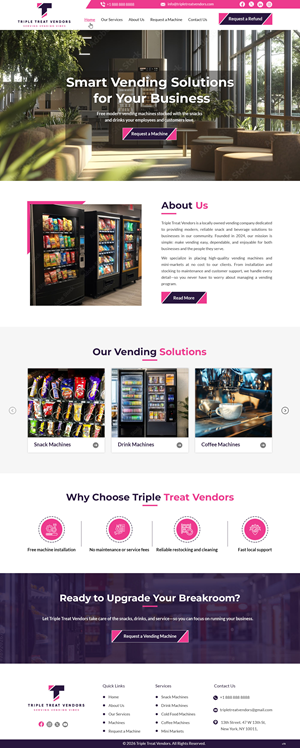 Web-Design von pb für Triple Treat Vendors LLC | Design: #36733587