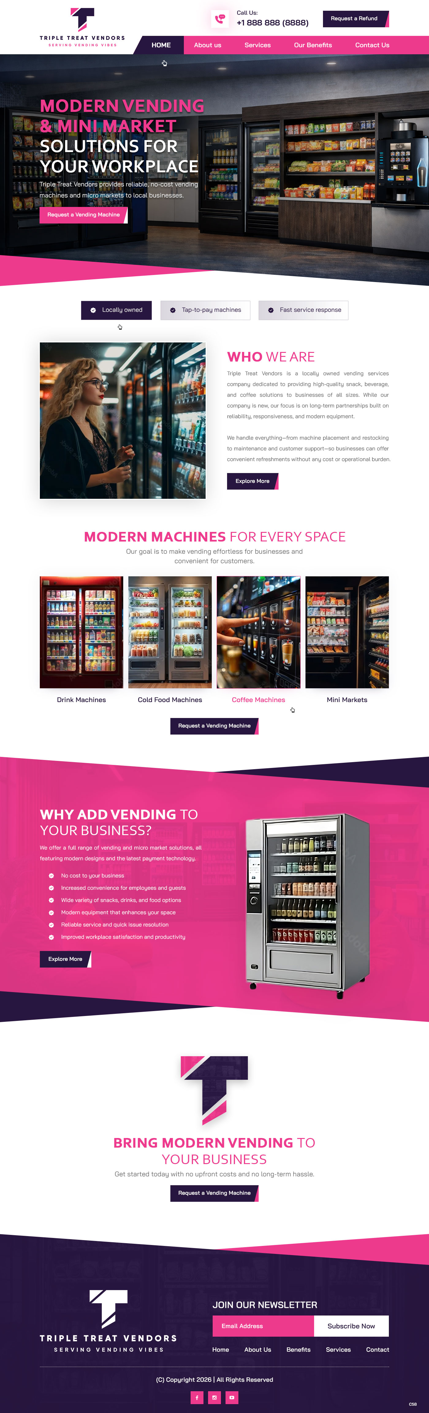 Web-Design von pb für Triple Treat Vendors LLC | Design #36733588