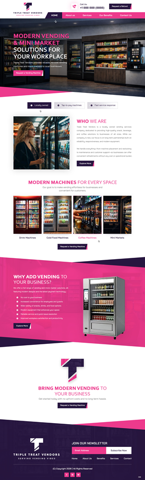 Web-Design von pb für Triple Treat Vendors LLC | Design: #36733588