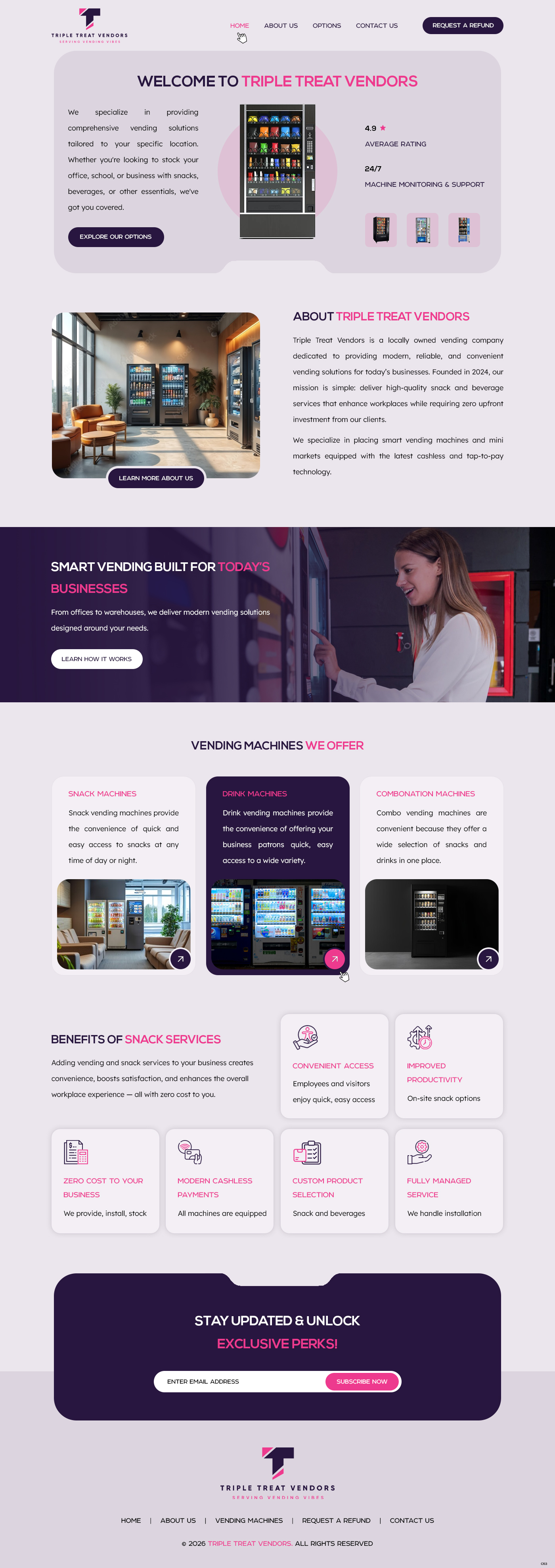 Web-Design von pb für Triple Treat Vendors LLC | Design #36733589