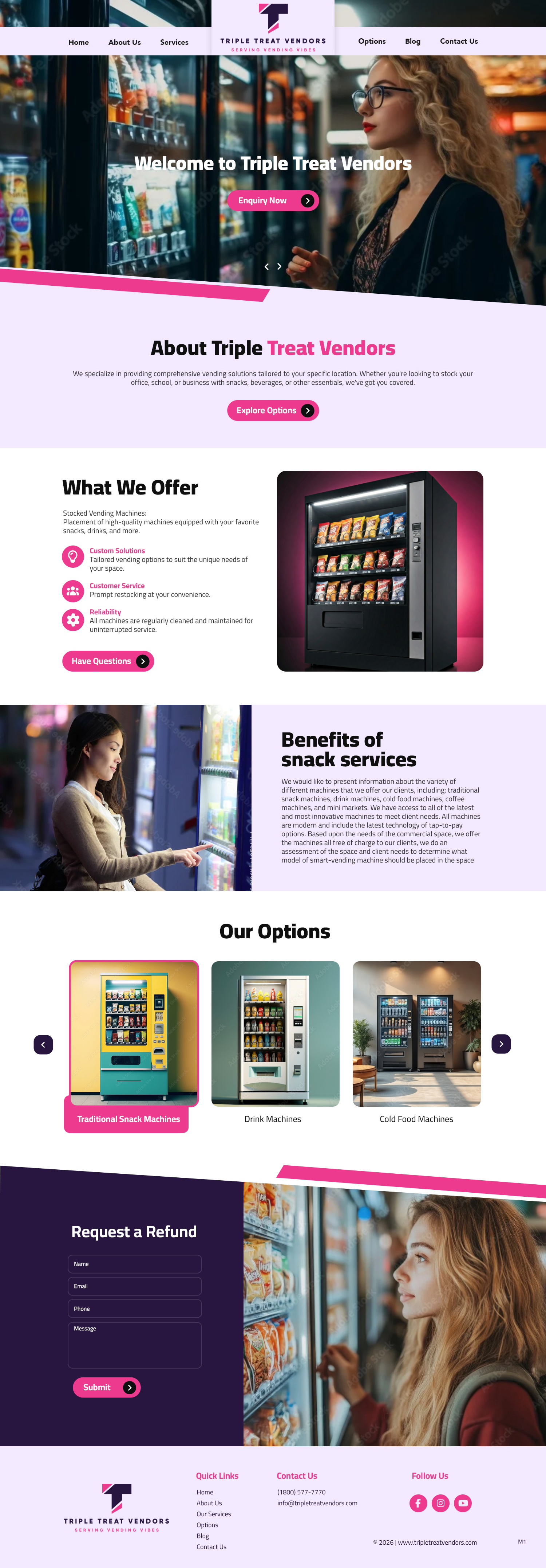 Web-Design von pb für Triple Treat Vendors LLC | Design #36742962