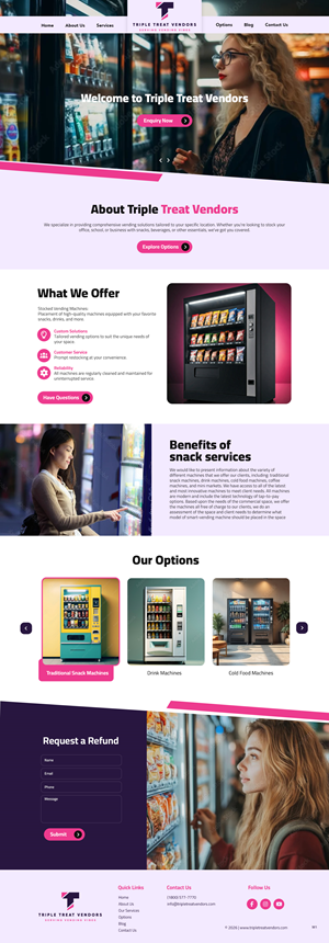 Web-Design von pb für Triple Treat Vendors LLC | Design: #36742962