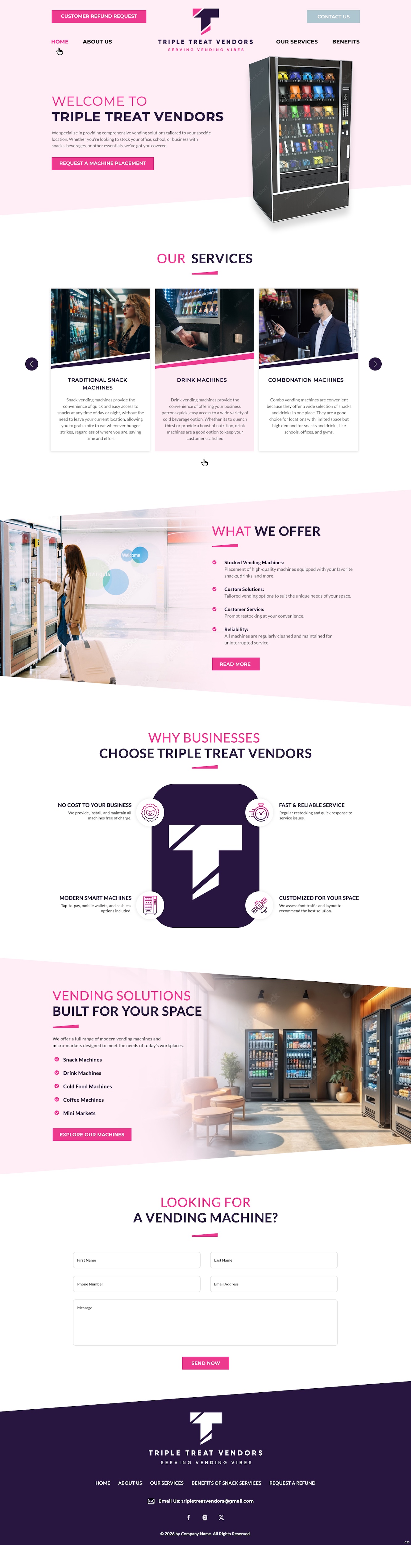 Web Design by pb for Triple Treat Vendors LLC | Design #37054995