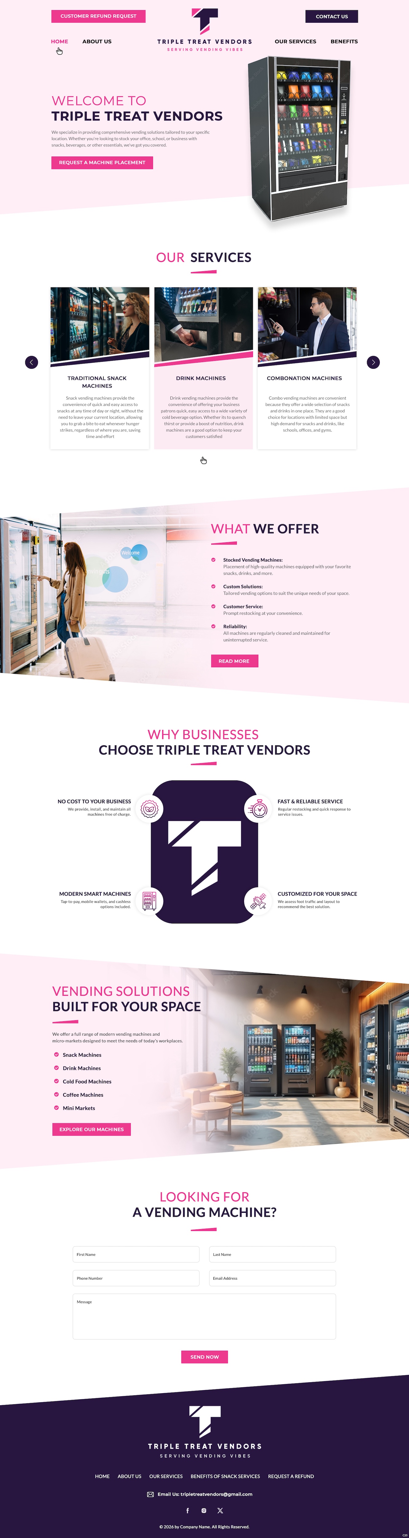 Web Design by pb for Triple Treat Vendors LLC | Design #37058982