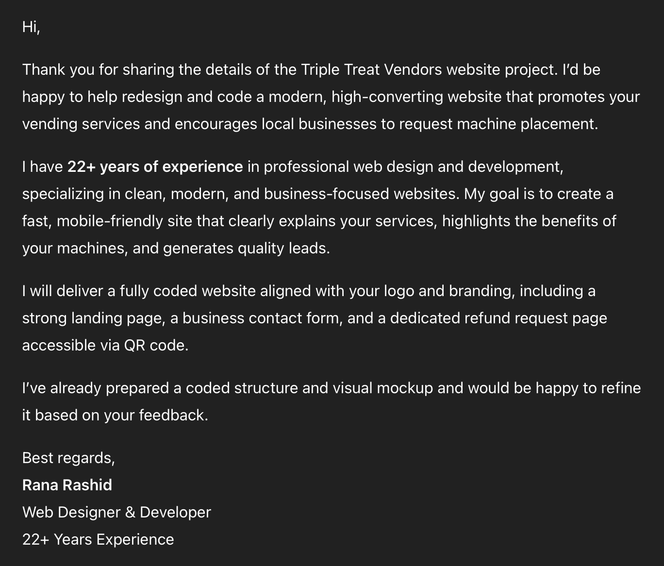 Web-Design von Titan Solbiz für Triple Treat Vendors LLC | Design #36733578