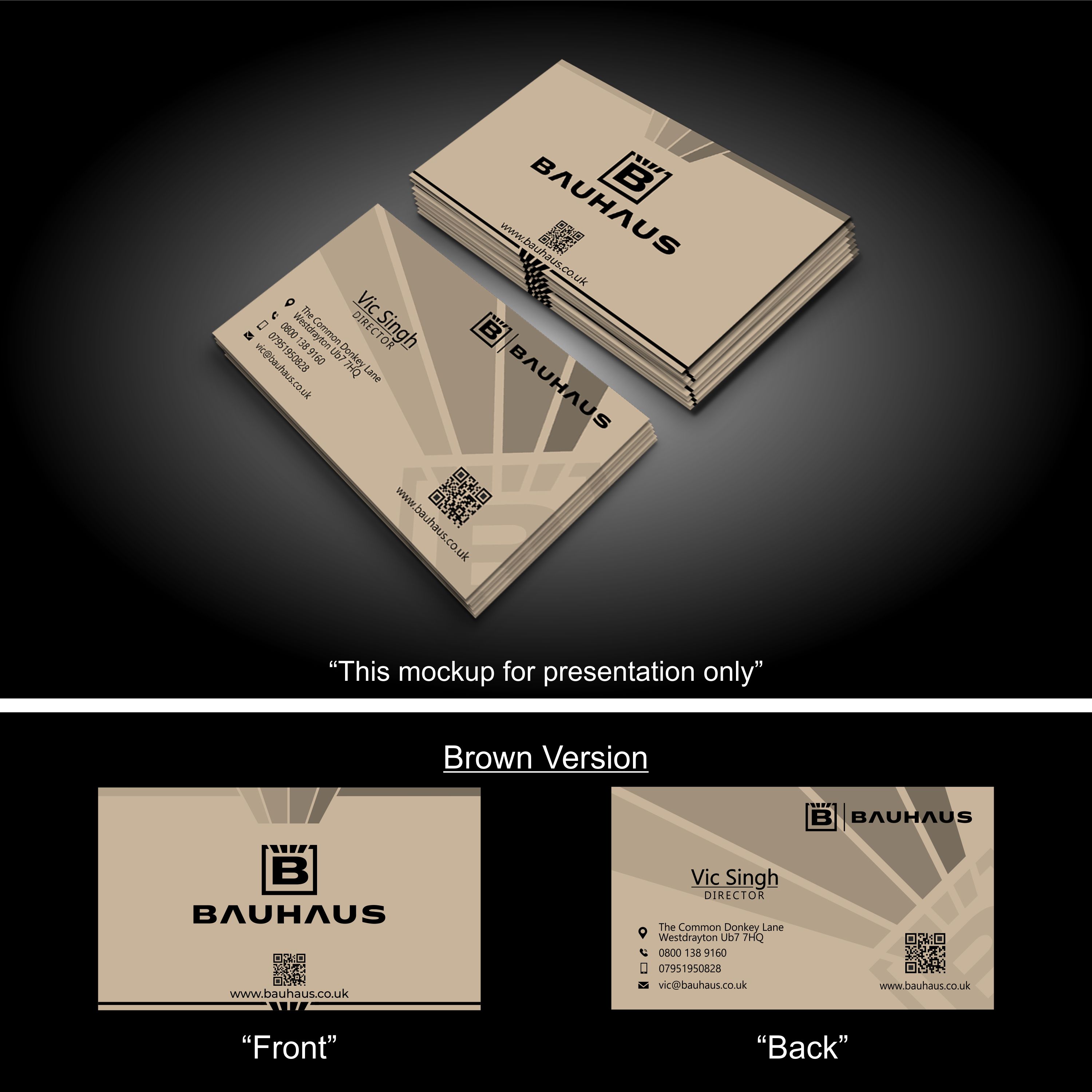 Business Card Design by dhanuboy for UK Bauhaus | Design #36741771