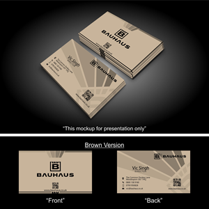 Business Card Design by dhanuboy for UK Bauhaus | Design #36750468