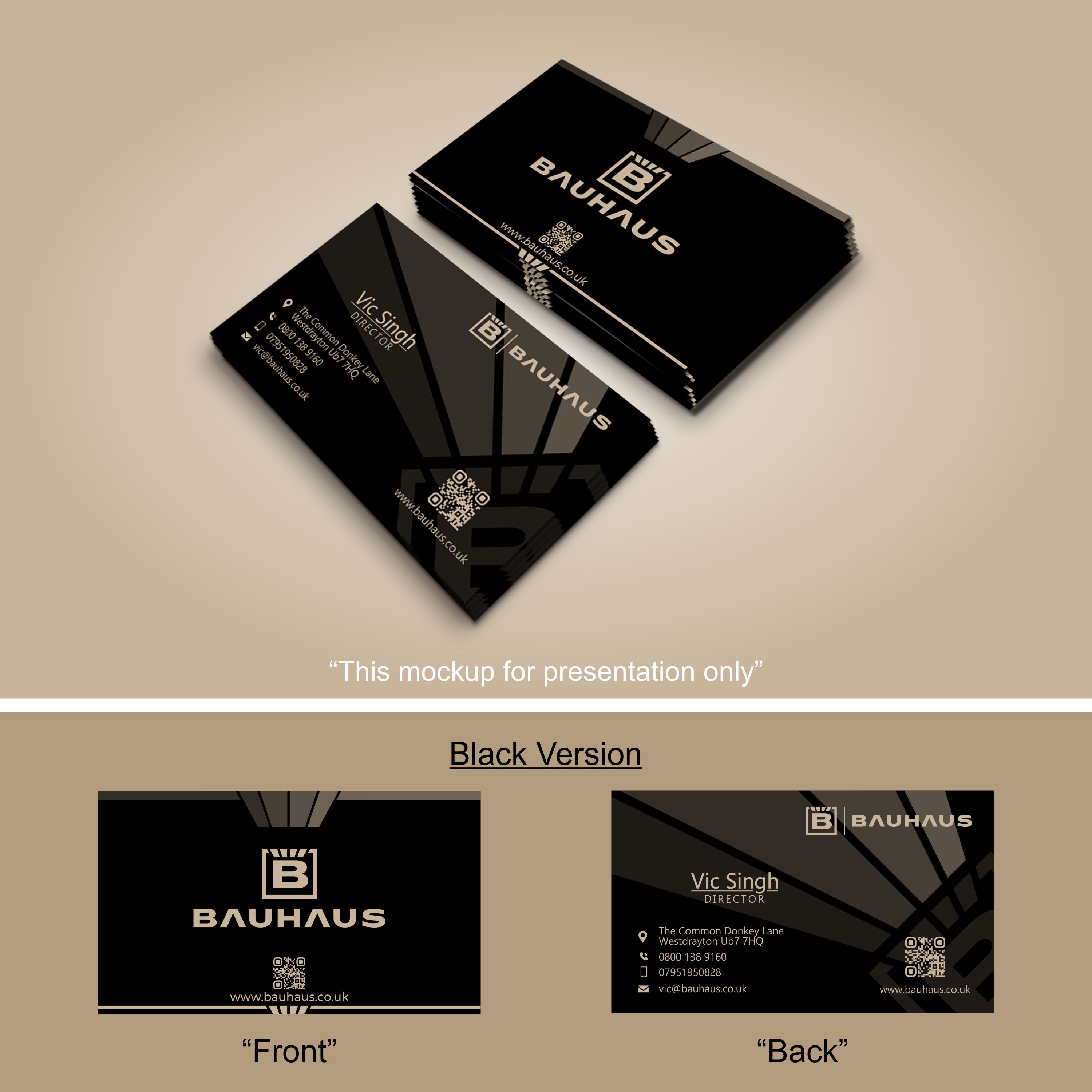 Business Card Design by dhanuboy for UK Bauhaus | Design #36750470