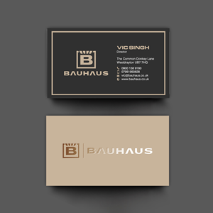 Visitenkarten-Design von chandrayaan.creative für UK Bauhaus | Design: #36740944