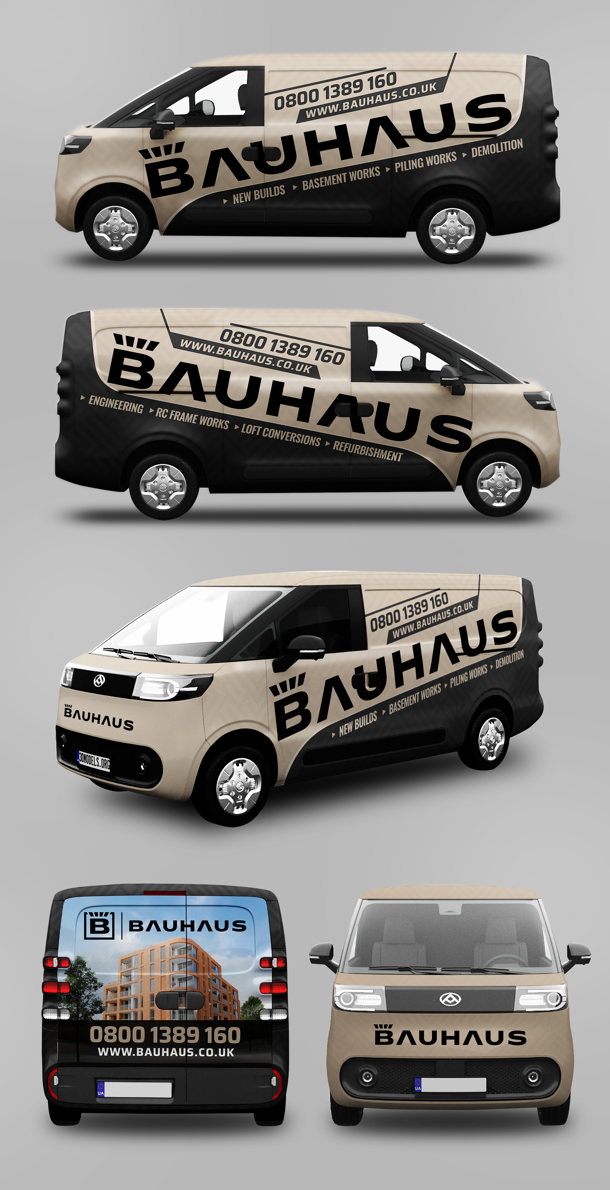 Diseño de Rotulación de Vehículo por websmartusa para UK Bauhaus | Diseño #36742054