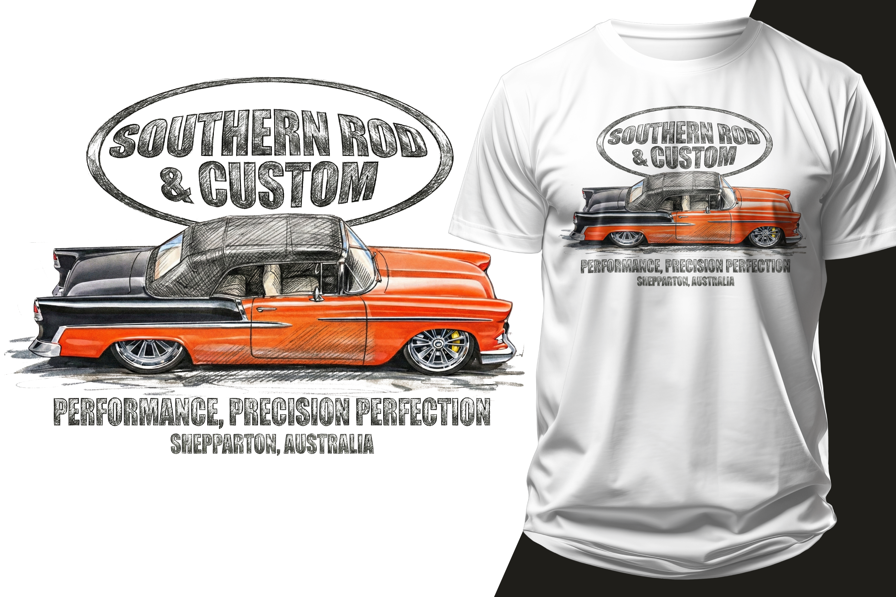 T-shirt Design by Ismail Hossain for SOUTHERN ROD AND CUSTOM | Design #36746001