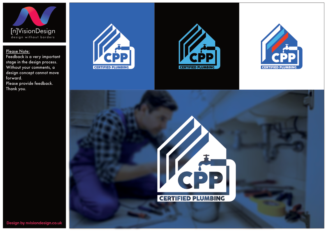 Logo Design by nvisiondesign.co.uk for Certified Plumbing Professionals  | Design #36745493