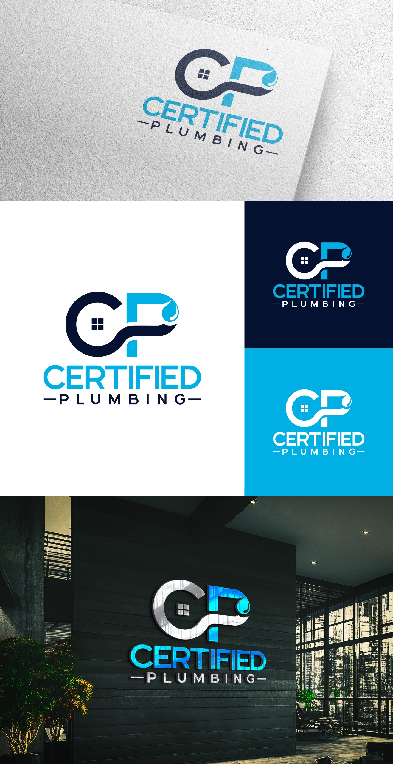 Logo Design by PixelUP Graphics for Certified Plumbing Professionals  | Design #36748479