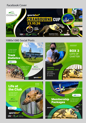 Facebook Design by Osama Soliman for Cranbourne Greyhound Racing Club | Design: #36760448