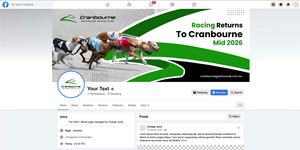 Design Facebook par artbitin pour Cranbourne Greyhound Racing Club | Design : #36797271