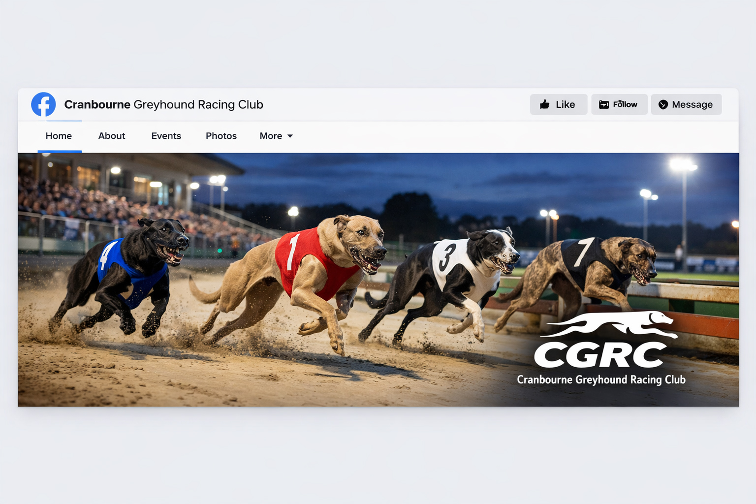 Facebook Design by Bhushan jha for Cranbourne Greyhound Racing Club | Design #36769949
