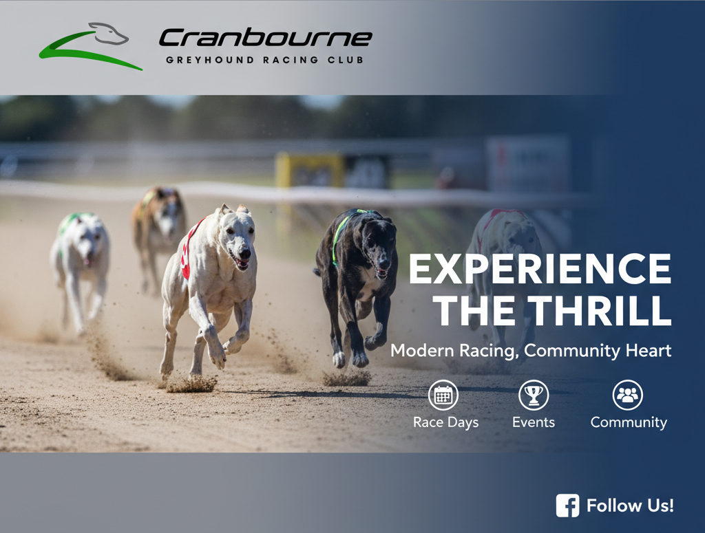 Facebook Design by ZEKKOUR Fouzi for Cranbourne Greyhound Racing Club | Design #36771253