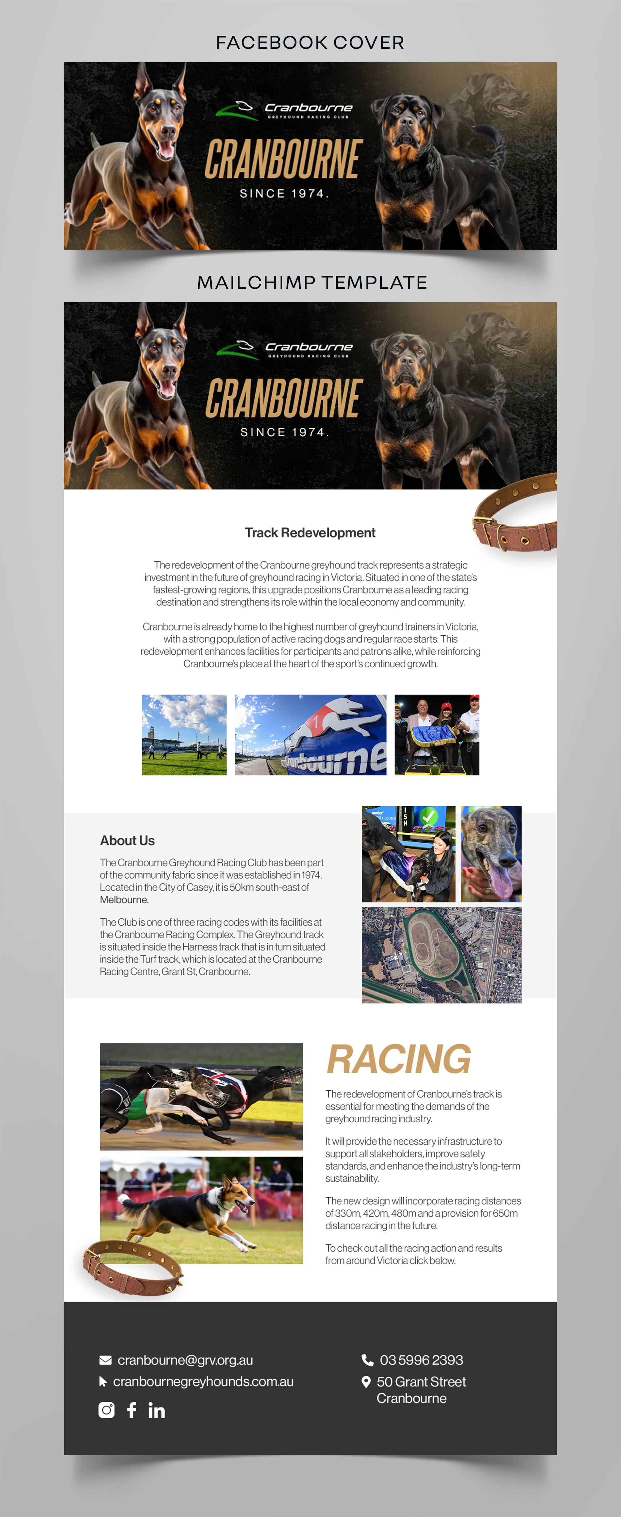 Facebook Design by Graphic Guy for Cranbourne Greyhound Racing Club | Design #36747871
