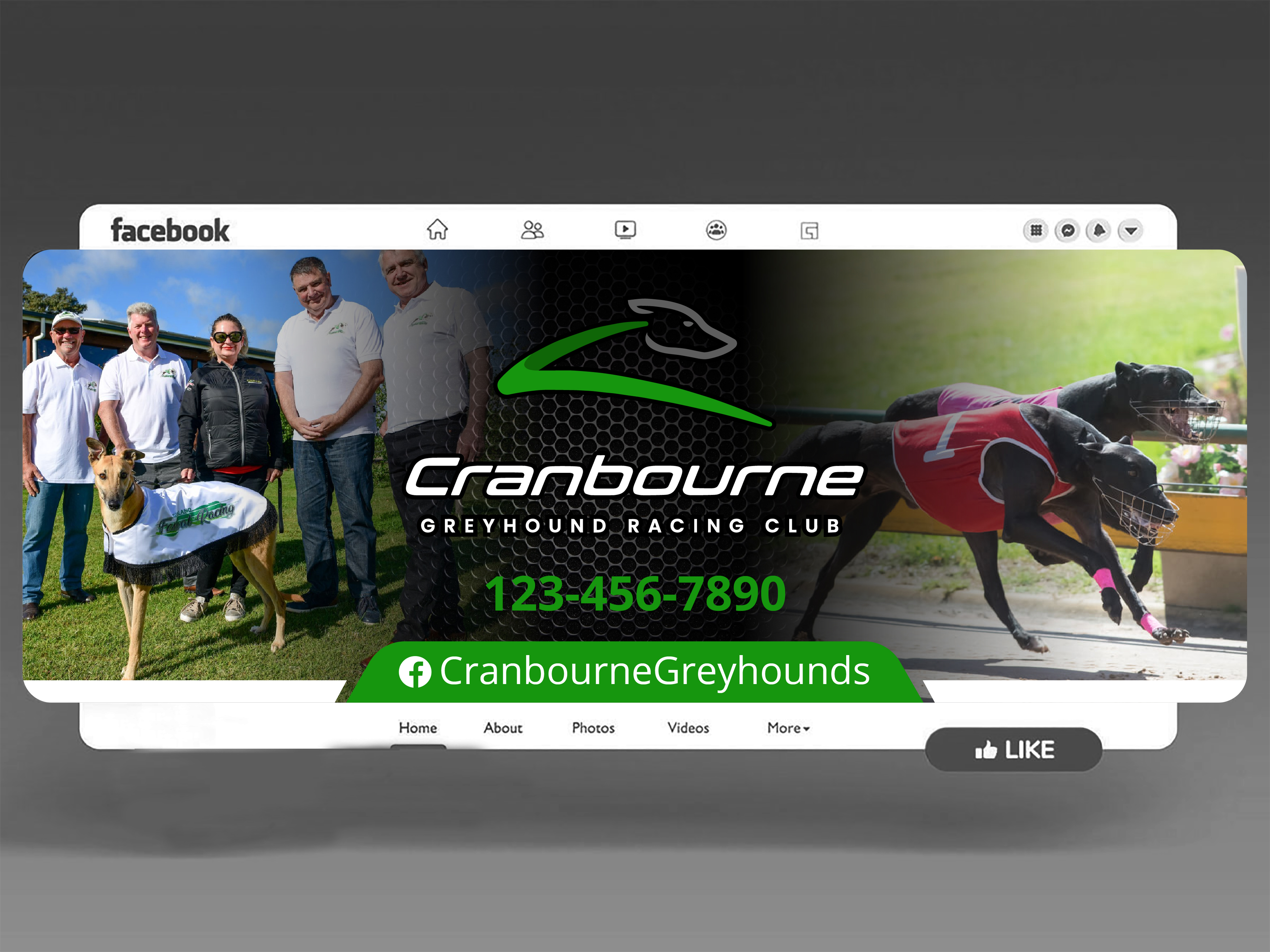 Facebook Design by Imagine design000 for Cranbourne Greyhound Racing Club | Design #36744981