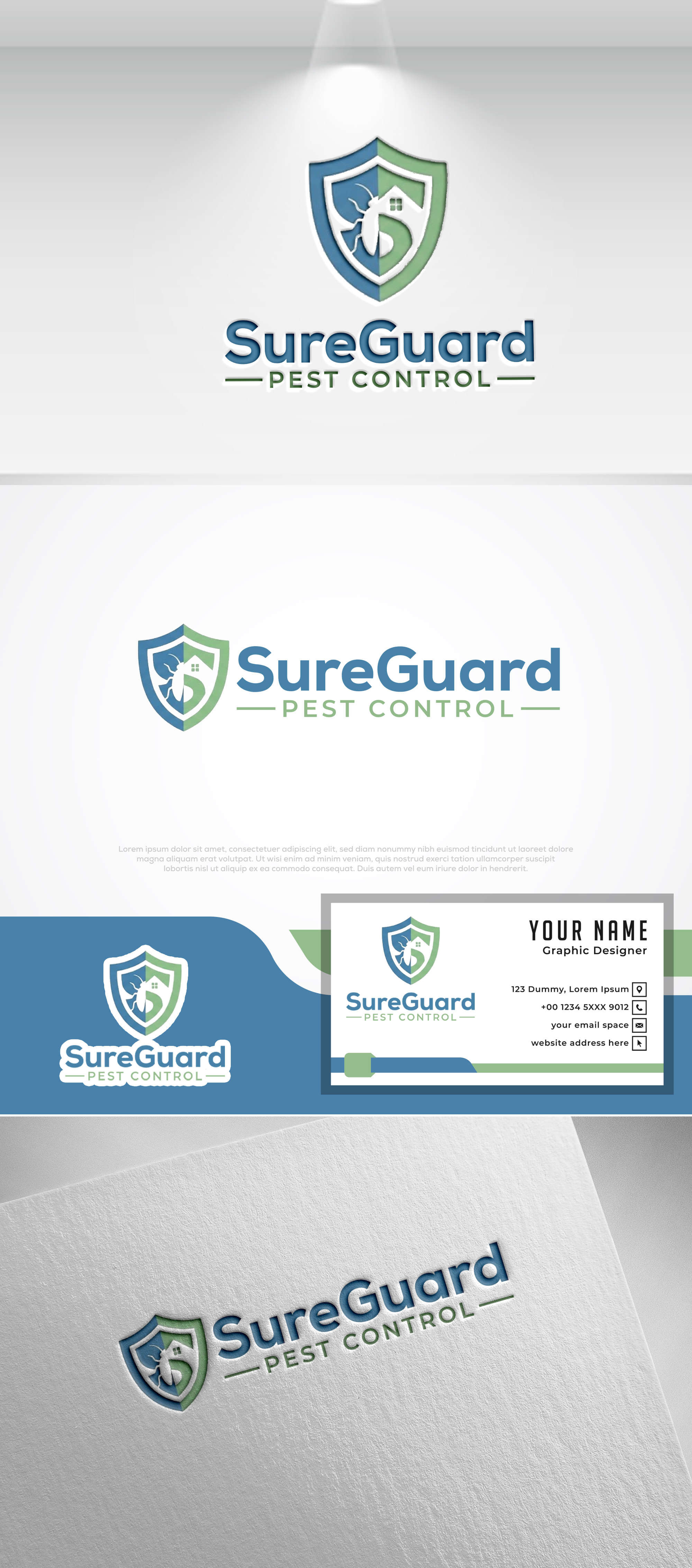 Logo Design by Pilot_DesignR™ for SureGuard Pest Control | Design #36747338
