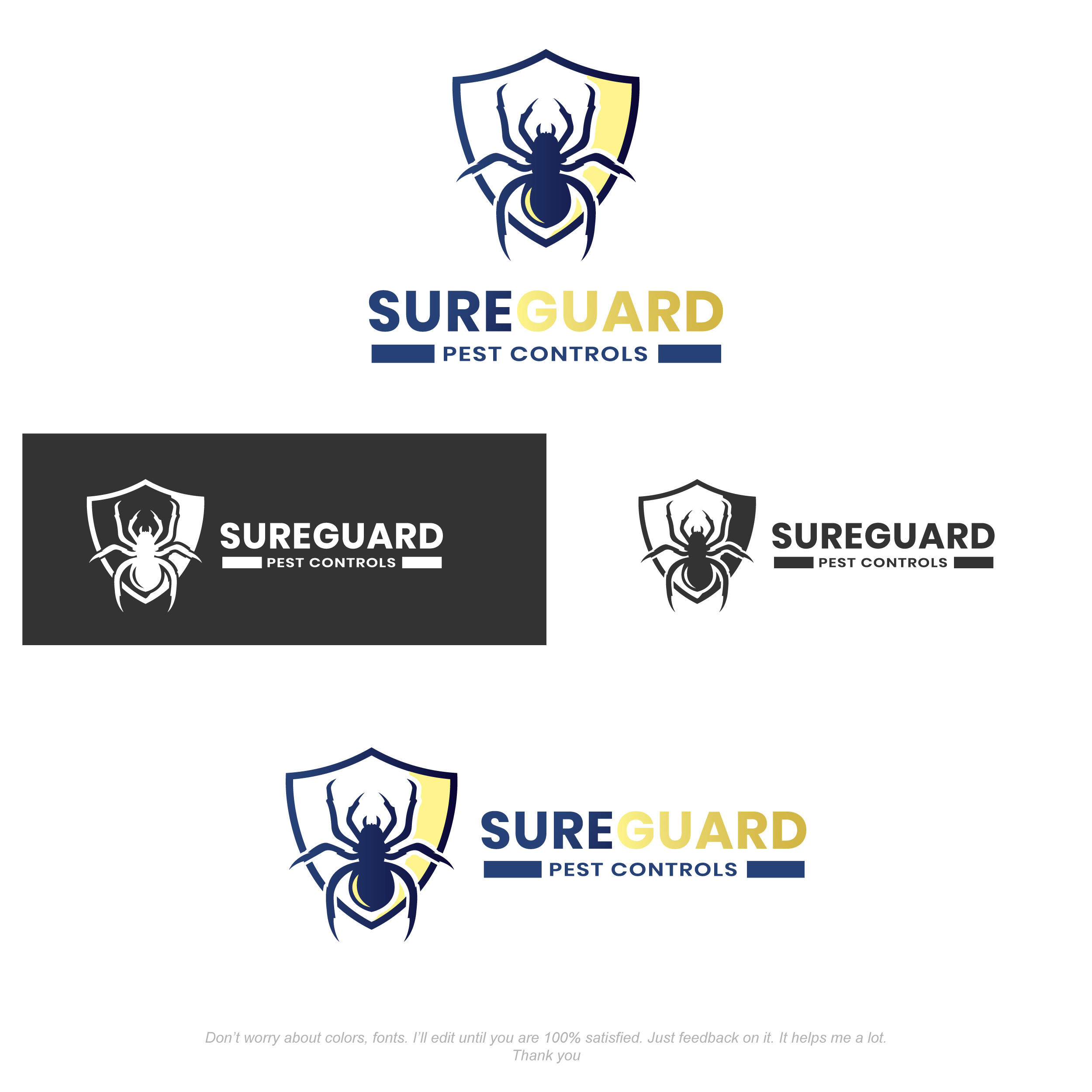 Logo Design by Faizullah65 for SureGuard Pest Control | Design #36750399
