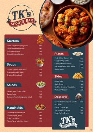 Diseño de Menú por pb para este proyecto | Diseño: #36754128